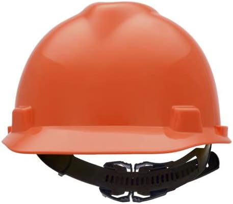 MSA V-Gard Cap Style Safety Hard Hat Suspension | Polyethylene Shell, Superior Impact Protection, Self Adjusting with Crown Straps | 1-Touch Suspension