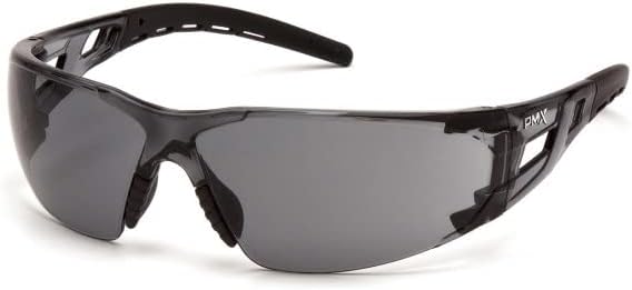 Pyramex Fyxate Safety Glasses, Gray H2MAX Anti-Fog Lens
