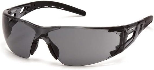 Pyramex Fyxate Safety Glasses, Gray H2MAX Anti-Fog Lens