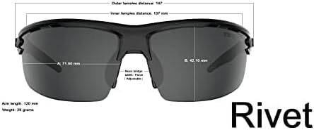 Rivet Sport Sunglasses, Ideal For Cycling, Golf, Pickleball, Running And Tennis