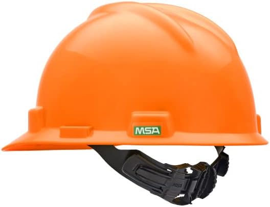 MSA V-Gard Cap Style Safety Hard Hat Suspension | Polyethylene Shell, Superior Impact Protection, Self Adjusting with Crown Straps | 1-Touch Suspension