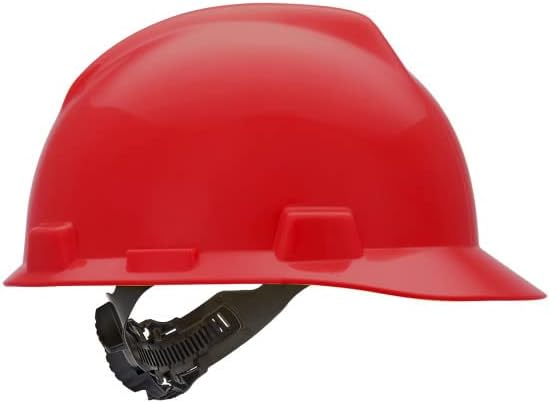 MSA V-Gard Cap Style Safety Hard Hat Suspension | Polyethylene Shell, Superior Impact Protection, Self Adjusting with Crown Straps | 1-Touch Suspension