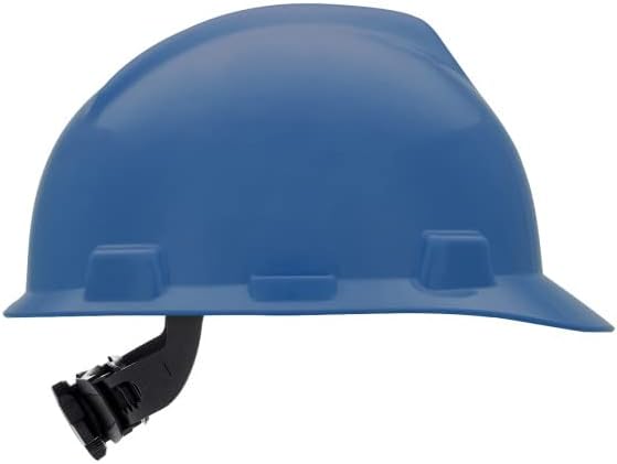MSA Super-V Type 2 Cap Style Safety Hard Hat with Fas-Trac III Ratchet Suspension | Polyethylene Shell, Superior Impact Protection, Self Adjusting Crown Straps