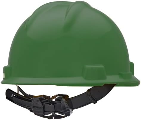 MSA V-Gard Cap Style Safety Hard Hat Suspension | Polyethylene Shell, Superior Impact Protection, Self Adjusting with Crown Straps | 1-Touch Suspension