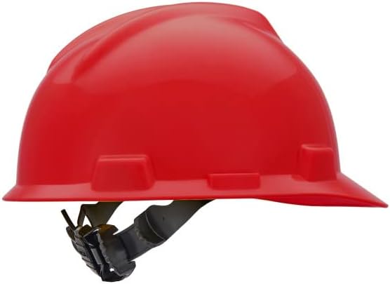 MSA V-Gard Cap Style Safety Hard Hat Suspension | Polyethylene Shell, Superior Impact Protection, Self Adjusting with Crown Straps | 1-Touch Suspension