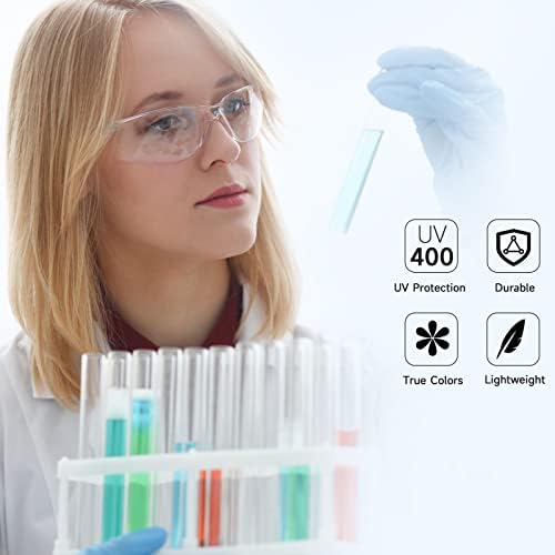 100 Pack Safety Glasses ANSI Z87.1 Scratch Resistant Eyewear for Women Man Lab Goggles Eye Protection