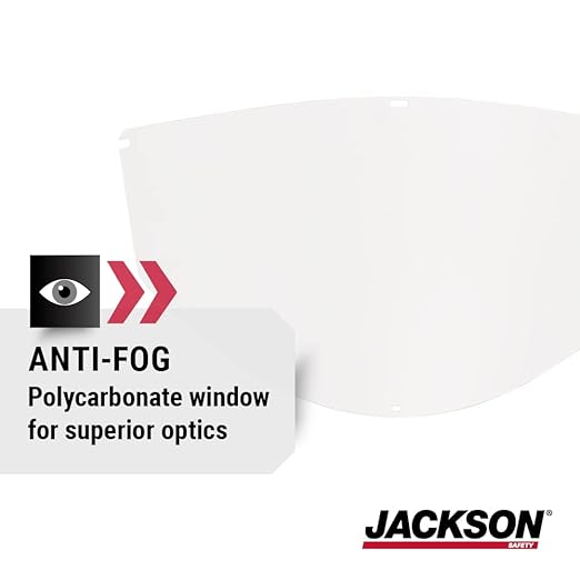 Jackson Safety Replacement Window for MAXVIEW Premium Face Shield Mask - ANSI Z87.1 - Anti-Fog - Clear Tint
