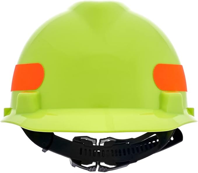 MSA V-Gard Cap Style Safety Hard Hat Suspension | Polyethylene Shell, Superior Impact Protection, Self Adjusting with Crown Straps | 1-Touch Suspension
