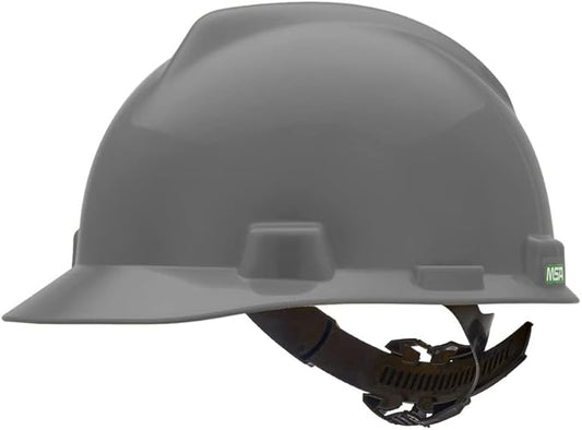 MSA V-Gard Cap Style Safety Hard Hat Suspension | Polyethylene Shell, Superior Impact Protection, Self Adjusting with Crown Straps | 1-Touch Suspension