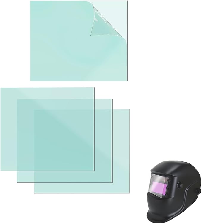 4.33''x3.54'' Welding Helmet Hood Clear Lens Cover, Universal Welding Protective Lens Replacement (20pcs)