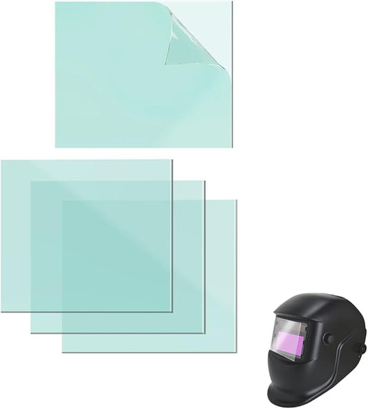 4.33''x3.54'' Welding Helmet Hood Clear Lens Cover, Universal Welding Protective Lens Replacement (20pcs)
