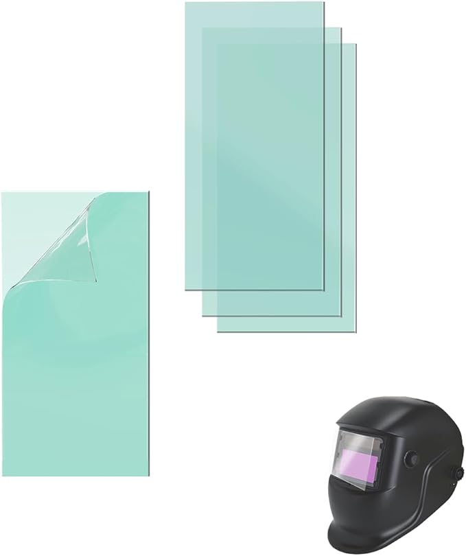 2'' x 4'' Welding Helmet Hood Clear Lens Cover, Universal Welding Protective Lens Replacement (20pcs)