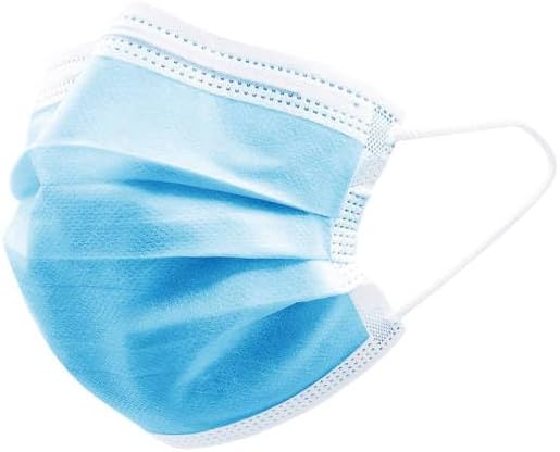 100 PCS 3 Ply Blue Disposable Face Mask Filter Protection Face Masks.