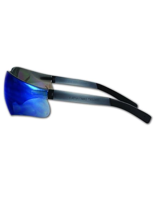 MAGID Y19 Gemstone Myst Flex Protective Eyewear with Grey Frame and Blue Mirror Lens (Case of 12)