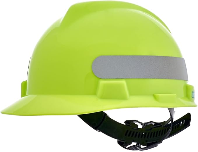 MSA V-Gard Cap Style Safety Hard Hat Suspension | Polyethylene Shell, Superior Impact Protection, Self Adjusting with Crown Straps | 1-Touch Suspension