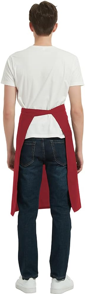 PINDUNCHEF Unisex Two Pocket Bbq Bistro Waiter CookingApron Waterproof Stain Resistant Waist apron
