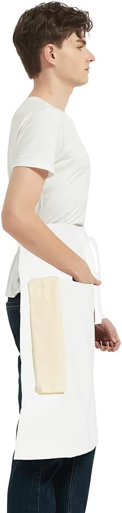 PINDUNCHEF Unisex Two Pocket Bbq Bistro Waiter CookingApron Waterproof Stain Resistant Waist apron