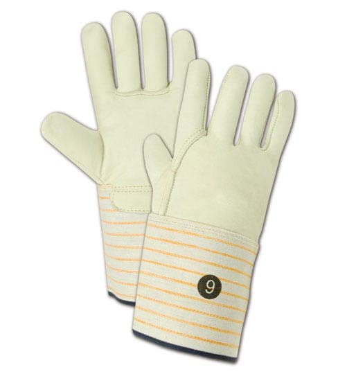 MAGID T6572G-11 DuraMaster T6572G Lined Standard Cow Grain Full Leather, 9, Off-white, 11 (72 Pair)