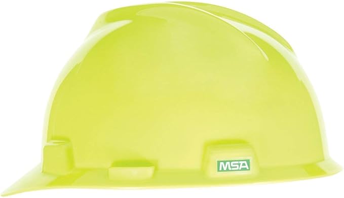 MSA V-Gard Cap Style Safety Hard Hat Suspension | Polyethylene Shell, Superior Impact Protection, Self Adjusting with Crown Straps | 1-Touch Suspension