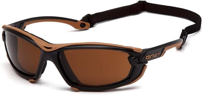 Carhartt Gear CHB1018DTMP Toccoa™ Sandstone Bronze Anti-Fog Lens - One Size Fits All - Black/Tan