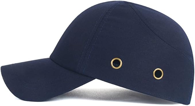 Baseball Bump Cap, Safety Hard Hat Comfortable Lightweight Head Protection Cap Adjustable Four Vents Protective Hat (Dark Blue)