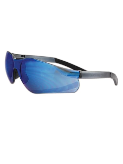 MAGID Y19GFBM Gemstone Myst Flex Y19 Series Protective Eyewear, Gray Frame, Blue Mirror Lens (1 Pair)