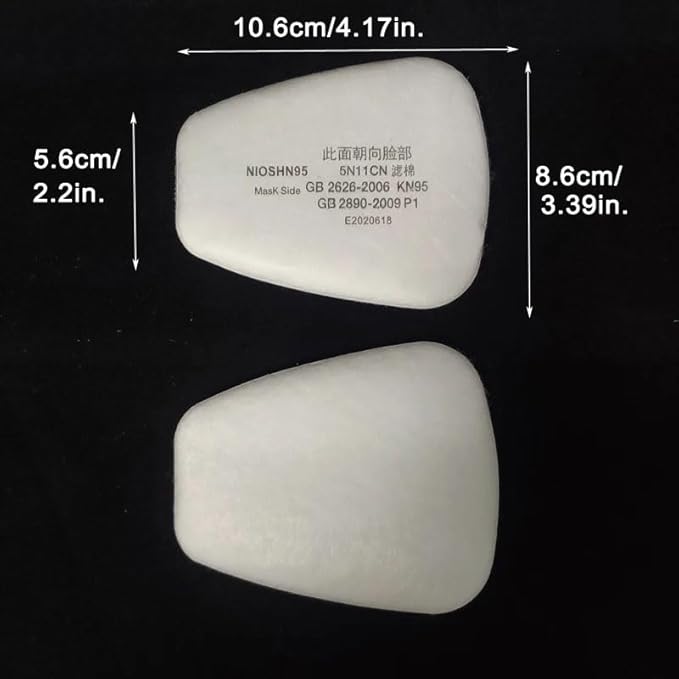 5N11 Dustproof 5P71 Anti Particles Replacement Filter Cotton for 3m 6000/6200/7502/6800/7501/FF402 Half Full Face Gas Respirator,Replaced Cotton Filter of Formaldehyde Spray Paint Chemical Gas Mask