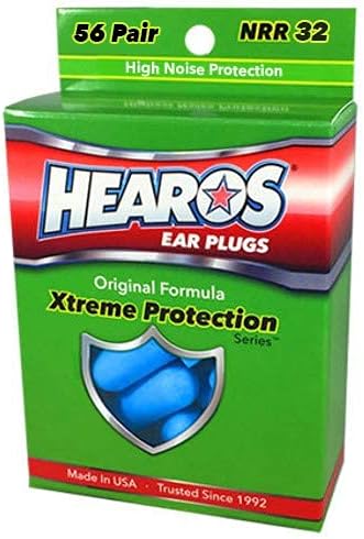 HEAROS Xtreme Protection Series Ear Plugs, Blue, 56 Pair (Pack of 4)