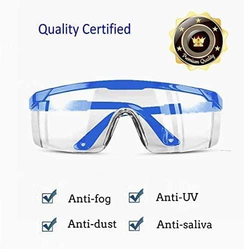 mozeeda 5 PACKS Safety Glasses Goggles, Men Women Clear Anti-fog UV400 Protection Eyeglasses Adjustable Temples ANSI Z87 Eyewear Protection Anti-Scratch Eye Shields for Industrial Work