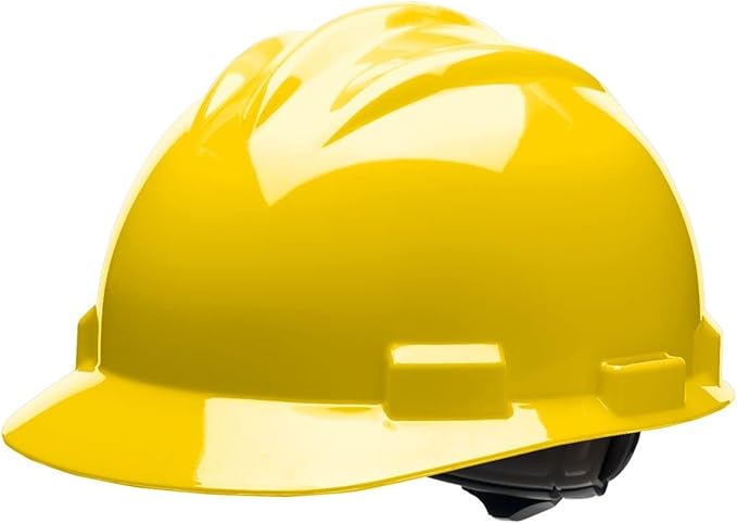 Bullard 3-Rib S61 Cap Style Safety Hard Hat with 4-Point Ratchet Suspension and Cotton Brow Pad