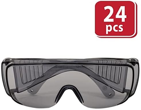 BISON LIFE Diamont Vented Over Glasses Safety Glasses | Meets ANSI Z87.1, Impact Resistant Polycarbonate Lens