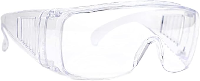 BISON LIFE Diamont Vented Over Glasses Safety Glasses | Meets ANSI Z87.1, Impact Resistant Polycarbonate Lens