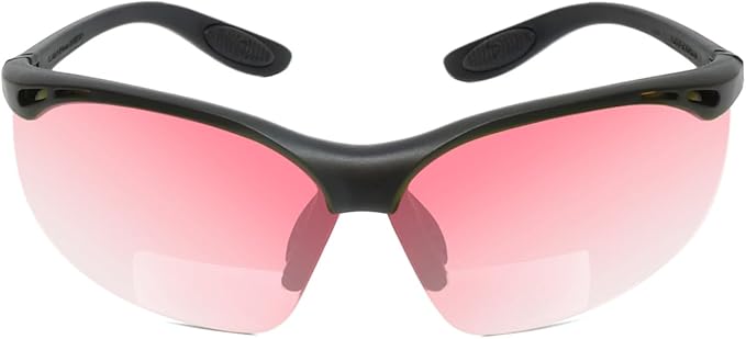 Calabria 91348 Pink FL-41 Tinted BiFocal Safety Glasses +1.50 Fluorescent Blue Light Sensitivity Indoors Outdoor Photophobia