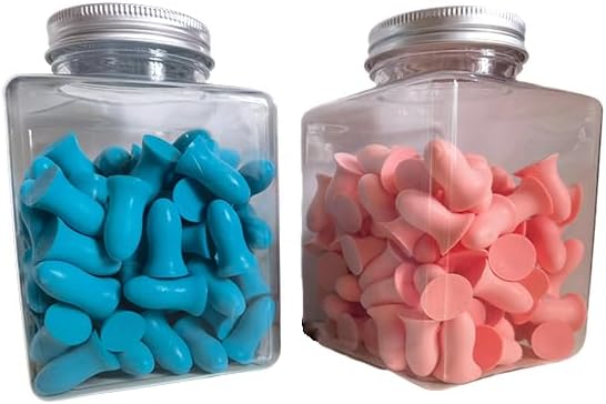 Soft Foam Earplugs 50 Pair,32dB Highest NRR for Noise Reduction,Safety Hearing Protection Ear Plugs Contoured for Comfort Slow Rebound,Tapón para el oído,Slim Waist (Pink, Normal)