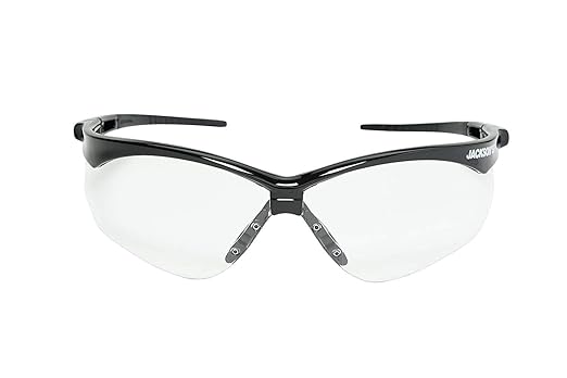 Jackson Safety SG Safety Glasses - Eye Protection for Men & Women - Anti-Scratch Lens with Black Frame - ANSI Z87.1 - Pack of 3 (Multiple Styles)
