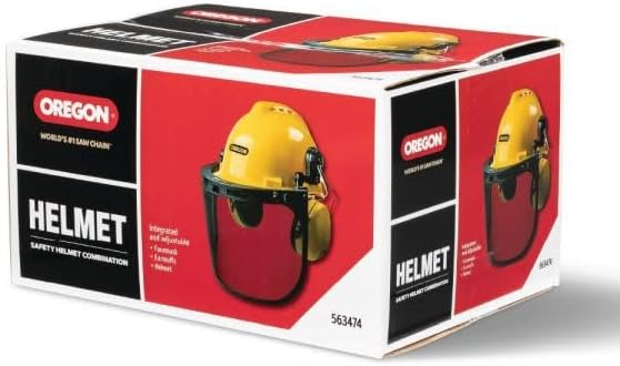 Oregon Chainsaw Safety Protective Helmet with Visor Combo Set, Yellow
