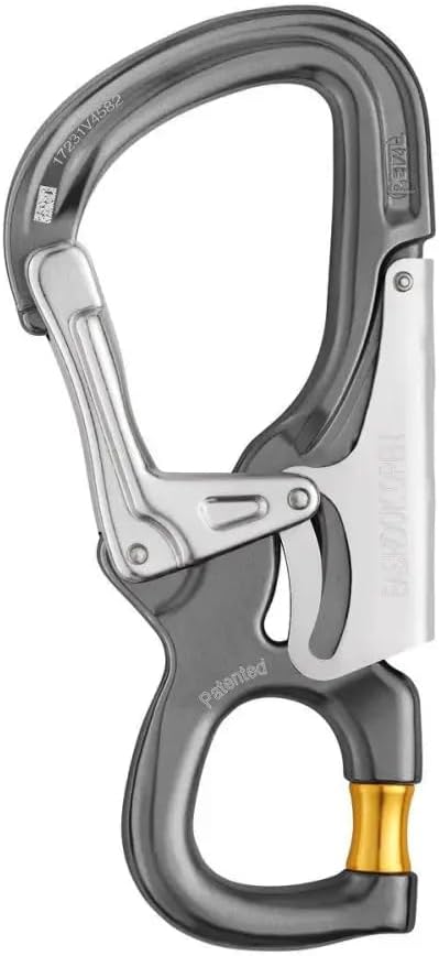 PETZL, EASHOOK Open Carabiner, Black, Automatic