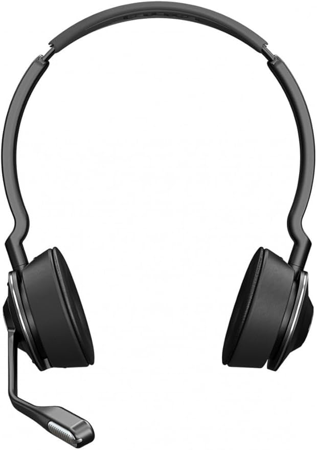 Jabra Engage 75 SE Wireless Stereo Headset for Professional Calls, DECT, 150m Range, USB-C to USB-A with Advanced Noise Cancelling Microphone, with Stand, Cable - Black
