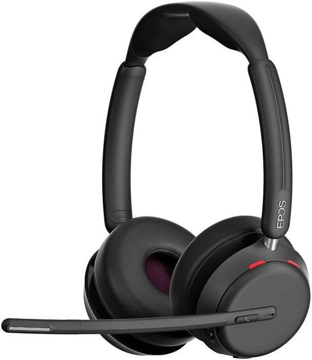 EPOS Impact 1060T Professional Double-Sided Wireless Headset for PC, AI Noise Cancellation, Super Wideband Audio, BrainAdapt Comfort, Bluetooth, Microsoft Teams Certified, Ideal for Long Calls