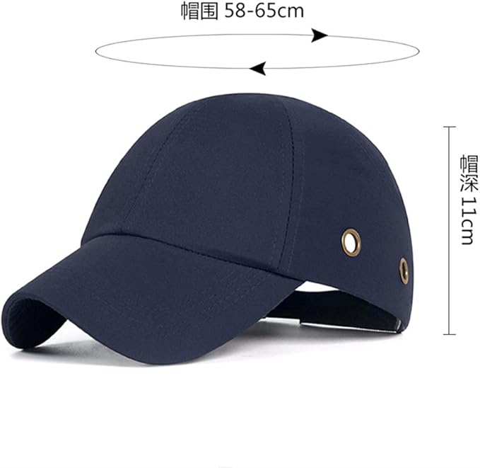 Baseball Bump Cap, Safety Hard Hat Style Comfortable Lightweight Head Protection Cap Adjustable Four Vents Protective Hat for Men Women