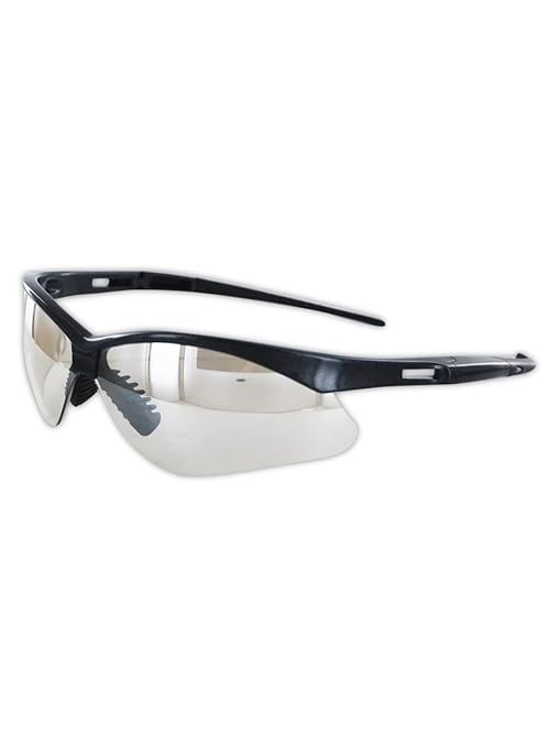 MAGID Wraparound Safety Glasses | Hard Coated Lightweight Sporty Designed Safety Glasses with a Soft TPR Nose Pad and Temple Tips (12 Pair), Black Frame | Indoor/Outdoor Lens