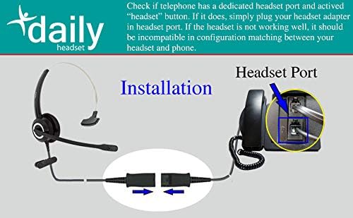 RJ9 Cisco Wired Office Headset HD Voice Compatible Cisco Phones 6851 7945g 7962g 8811 8841 8845 8851 8861 8961 9951 Series Model,Plus 3.5mm Adapter for Smartphone
