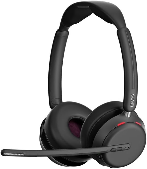 EPOS Impact 1061 ANC High-Performance Bluetooth Headset for PC - Double-Sided, Advanced Noise Cancellation, AI, Super Wideband Audio, Intuitive Controls, for Professionals in Loud Workspaces