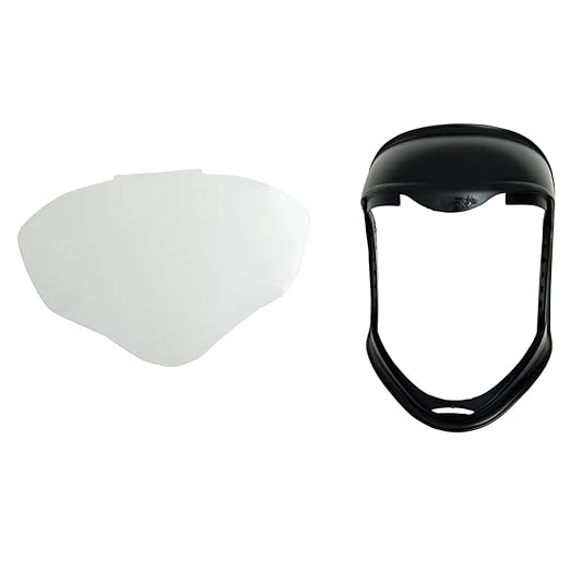 Shield Replacement Lens, Replacement for S8555, for Honeywell Uvex S8500/S8510 Bionic Face Shield Cover, Protective Full Face Shield, with Clear, Anti Fog Hardcoat （2 EVA）