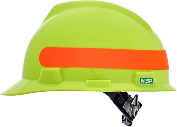 MSA V-Gard Cap Style Safety Hard Hat Suspension | Polyethylene Shell, Superior Impact Protection, Self Adjusting with Crown Straps | 1-Touch Suspension
