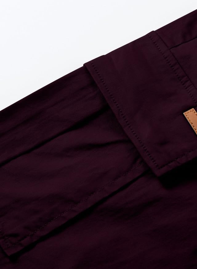 JMIERR Mens Casual Twill Cargo Shorts Cotton Drawstring Classic Cargo Stretch Short with 6 Pockets