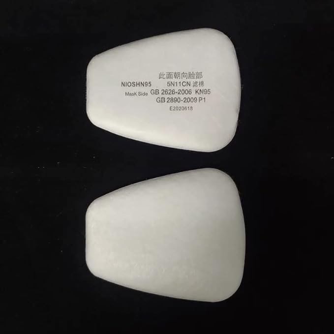 5N11 5P71 Particulate Replacement Filter Cotton for 3m 6000/6200/7502/6800/7501/FF402 Half Full Face Gas Respirator,Anti Particles Replaced of Formaldehyde Spray Paint Chemical Mask White