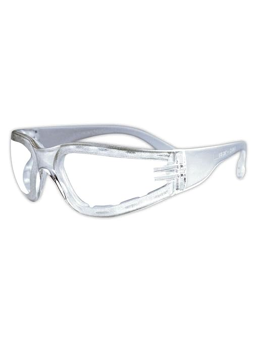 MAGID Gemstone Myst Foam-Lined Safety Glasses, 1 Pair, Anti-Fog Polycarbonate Lenses, Clear