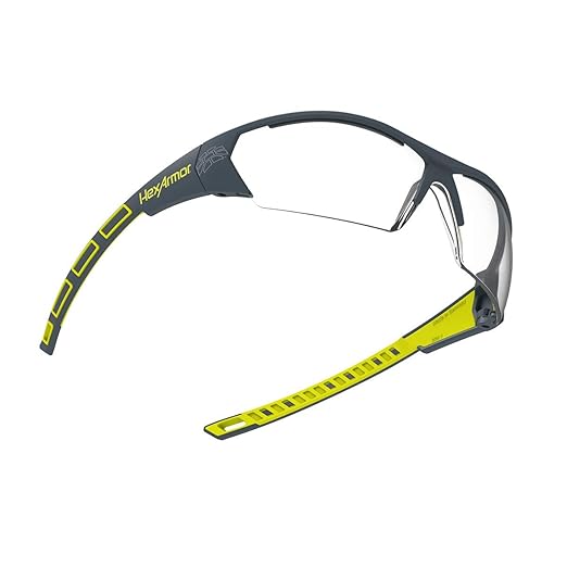 HexArmor MX250 Clear Safety Glasses for Men and Women | Anti-Fog | Scratch Resistant Wrap Around Lenses | Modern-Safety Glasses | Metal-Free | Certified ANSI Z87 | 100% UV Protected Eyewear