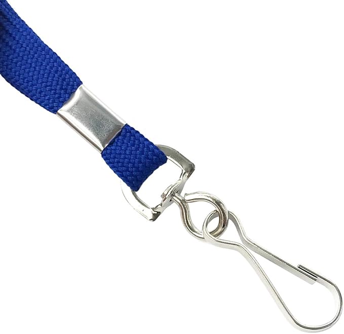 Bird Fiy Lanyards Safety Blue Lanyards Neck Flat Premium Breakaway Badge Lanyard with J-Hook for ID Nametag Badge Holder (Blue, 25 PCS)